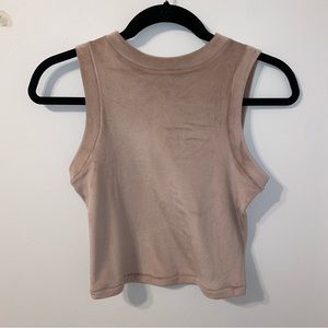 SKIMS velour high neck crop top
